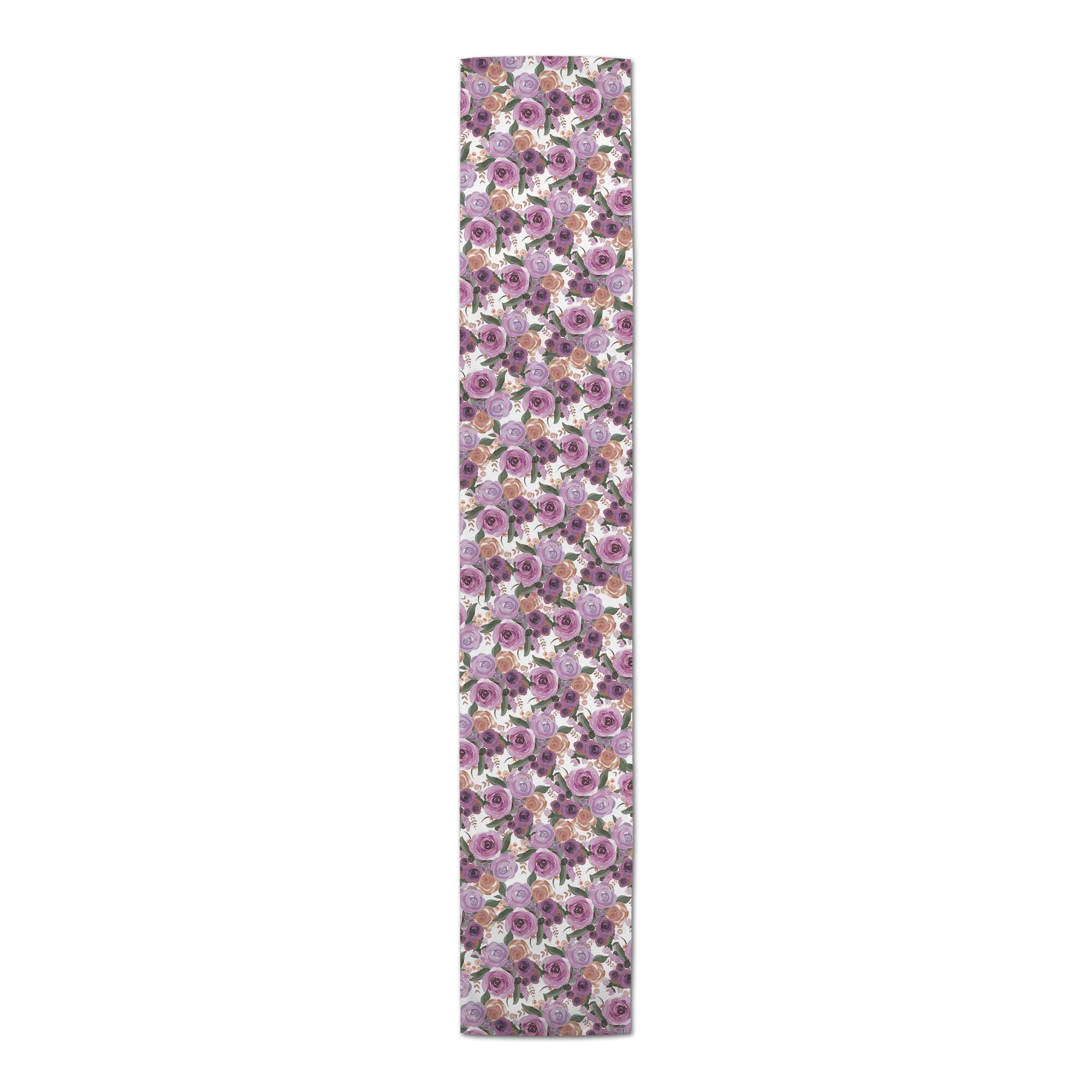 Rust & Violet Florals Outdoor Table Runner